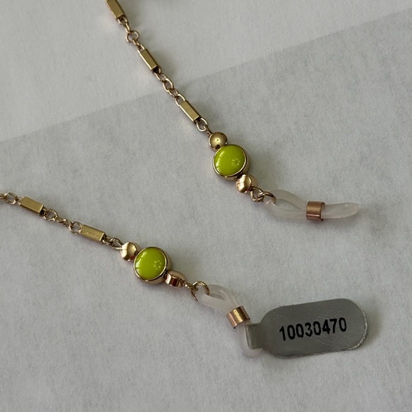 Anthropologie Black Diamond Gemstone and Gold Plated Chain Eyewear!!🔥🔥🔥 - Picture 7 of 16